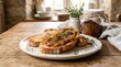 © SimpleLife Stock - Delicious homemade toast topped with caramelized onions and herbs