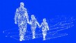 © MuhamadQolil - Family Bond Concept Father and Children Formed by Digital Light