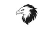 © prayogo - Black and white eagle head illustration.