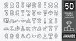 © Zilkasun - Awards icon set. containing badge, trophy, certificate, and more. Outline Icon Collection. Editable stroke. Vector illustration