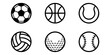 © Dhani - Sports icons featuring balls in a collection