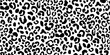 © Senaysky - Black and white minimalist animal print pattern, leopard skin, modern spotted pattern for fabric and paper