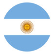 © JunoNaro - argentina Flag Circle Icon Round Button Shape Flat Vector Illustration Isolated for Social Media App Design