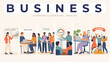 © jayeda - Colorful illustration of diverse business team working together in modern office environment