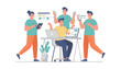 © Yasmin Stock - Creative team brainstorming innovative tech ideas with team effort problem solving technology innovation
