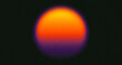 © accogliente - Glowing sunset gradient background with grainy noise effect. Abstract poster or wallpaper feating warm orange and deep purple sphere. Modern futuristic backdrop
