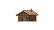 © Malik Haidar Alfaruq - Minimalist Illustration of a Traditional Timber-Framed House