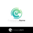 © MUHAMMADSARHAS - eyeball logo with a simple look and ready to use, circle logos