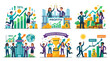 © hujan - Successful business team celebrating financial growth and profit
