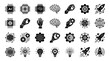 © Vans - Black and white technology icons set.