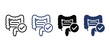 © Onetrick  - digestive health icon set. gut wellness symbol. internal health, medical check, healthy digestion concept.  set, medicals vector illustration.