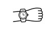 © hick - Simple line drawing wrist watch.