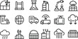 © Nur - A collection of industry-related icons depicts various aspects of manufacturing, production, and environmental processes.