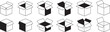 © Mamun - Box, vector illustration collection including open cartons, shipping packages, unpacking symbols, and cardboard box line art in modern outline style suitable for warehousing,