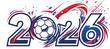 © Tharul - World cup 2026 football dynamic logo with soccer ball and year design