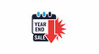 © miee - A graphic depicts a calendar icon with 'Year End Sale' text, a downward red arrow, and a burst shape