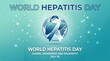 © DesingMix - World hepatitis day awareness poster with ribbon and globe illustration for global solidarity event
