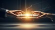 © MstEarun - Two hands exchanging a contract scroll, symbolizing agreement and partnership in business dealings