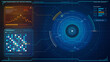 © Антон Сальников - Futuristic deep learning HUD dashboard with attention matrix, drift warning chart, node telemetry and glowing blue tactical reticle display