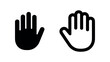 © liubomir118809 - Stop hand icons in solid black and white outline, indicating halt or warning.