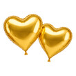 © Suma - Two golden heart balloons image Isolated on Transparent Background