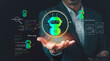 © chiew - Businessman holding virtual interface showing Multi AI agents concept. Specialist agents working together for coding, fact-checking, information retrieval, and complex problem-solving.