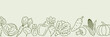 © AIcon Vector - vegetable hand drawn outline of assorted produce in a horizontal line