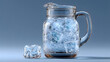 © HemaRani - Crystal clear ice water pitcher showcasing refreshing hydration minimalist elegance images