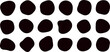 © Razvi hasan - Collection of black organic blob shapes on white background