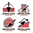 © Guavanaboy - Illustration of Bricklayer Logo Design Vector Illustration