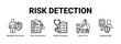 © Jefri - Risk Detection web banner icon concept, with Metabolic Syndrome, Risk Assessment, Health Screening, Blood Test.