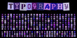 © velikiyzayats - TYPOGRAPHY ransom note alphabet set in purple collage style for creative graphic design projects and digital scrapbooking layouts