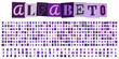 © velikiyzayats - ALFABETO lettres decoupees style lettre anonyme pour design graphique et typographie creative sur fond blanc
