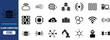 © Ayub - Cloud computing data network technology. cloud icon set, server icon set, microchip icon set