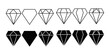 © Putra - A set of diamonds in a flat style