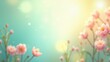 © rahwik - vibrant abstract spring summer background with pastel blues greens yellow and coral pink washes suggesting blooming florals and dappled sunlight for commercial design