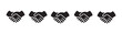 © Moni - Clean handshake silhouettes showing diverse finger placement and grip styles for agreement icon collection.