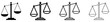 © chekman - Set of scale icons, symbols for justice, law, balance, equality, and assessment. Vector illustration