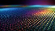 © lu zinha - Abstract Technology Background with Quantum Dot Grid Emitting Pure Vibrant Primary Colors