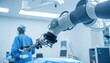 © Ahmad - Advanced Robotic Surgical Arm Positioned in Bright Modern Operating Room