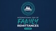 © JD - International day of family remittances graphic featuring teal circular icon
