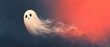 © ScenstationID - Halloween, ghost and spooky spirit in dark sky for holiday, fantasy world and scary atmosphere. Cute phantom, supernatural and afterlife in fire with magic, mystery and mystical theme for celebration