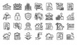 © MD Rakibul - Professional Real Estate Housing and Financial Investment Line Icons Vector Set