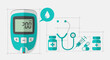 © Siti - Medical Illustration Featuring Diabetes Management Tools And Health Related Instruments