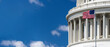 © kosoff - Historic Capitol Dome And American Flag Representing Federal Government Authority