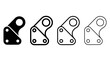 © Mark - Set of mechanical part icons in silhouette and outline styles