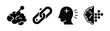 © YENI - Brainstorming and Connectivity Icons representing ideas, links, intellect, and digital transformation