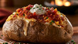 © Sky Layer - loaded baked potato with melting butter and toppings