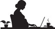 © Ariful - Pregnant woman working on laptop at desk with coffee