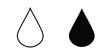© Cristiane - Water drop icon line and fill concepts